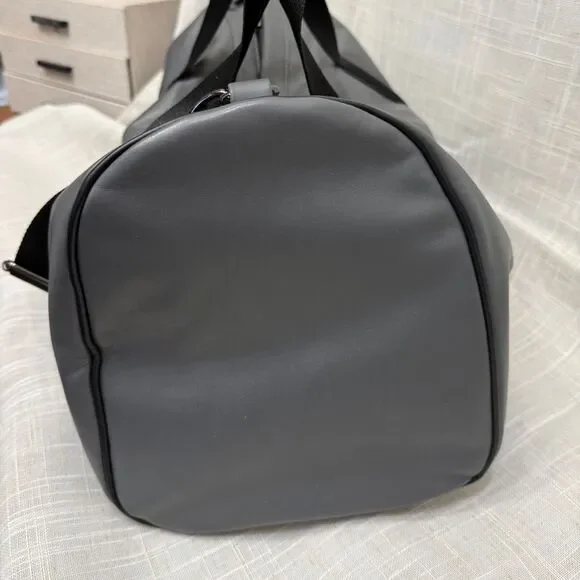 Ted Baker London Hold All Faux-Leather Weekend Duffel Bag Gray